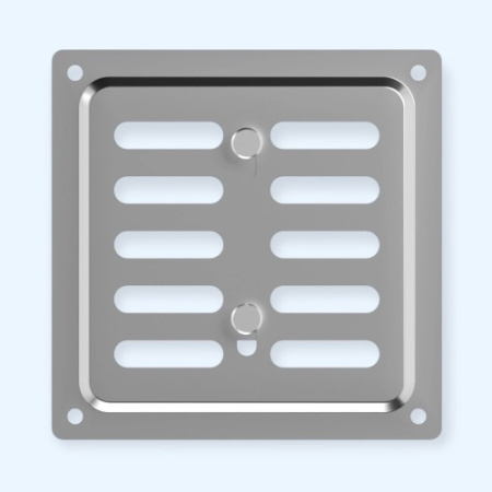 1717MER Chrome ERA Решетка вентиляционная MER регулируемая 175х175 окраш.сталь Chrome